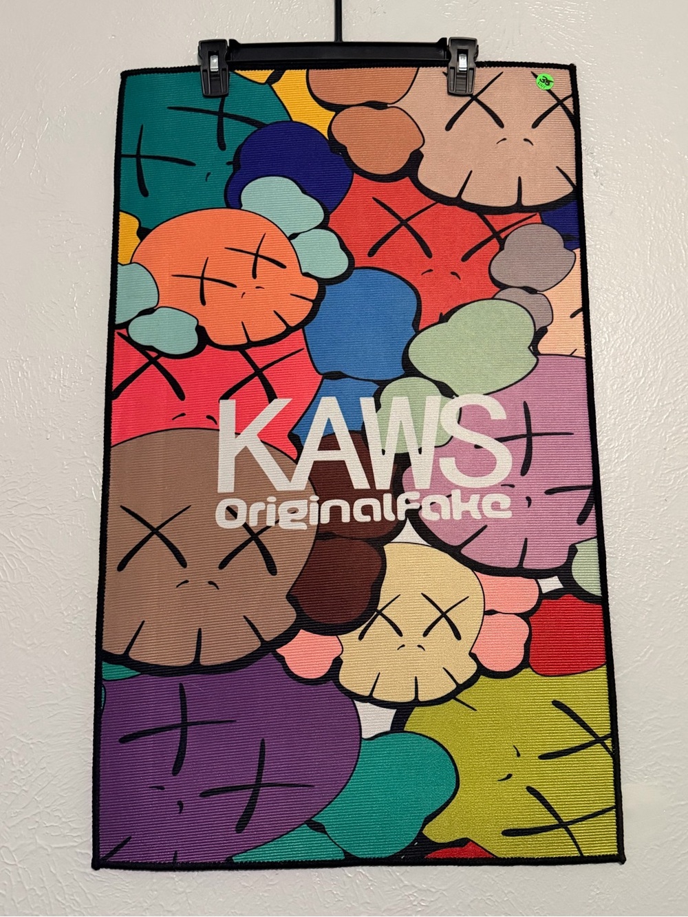 KAWS OriginalFake Multicolor Character Rug/Room Decor 31x19 IN.